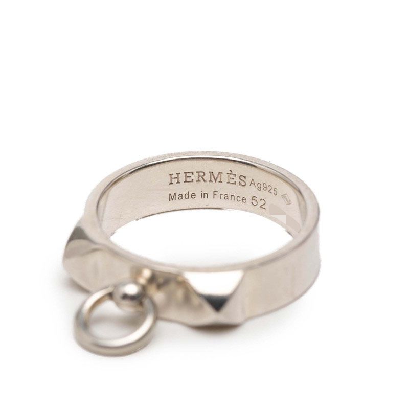 Hermes Collier de Chien PM Ring 52 Silver — view 6
