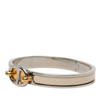Hermes Mini Click Chaine D'ancre PM Bangle Silver Ivory Gold Metal Enamel — view 2