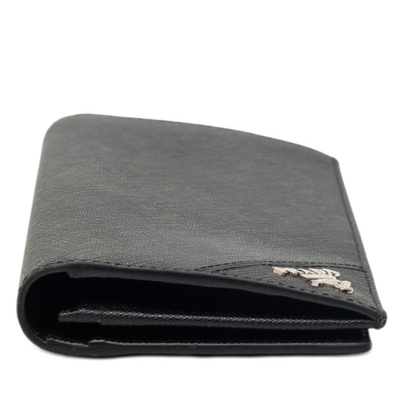Prada Saffiano Bifold Wallet Black Leather — view 3
