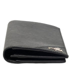 Prada Saffiano Bifold Wallet Black Leather — view 3