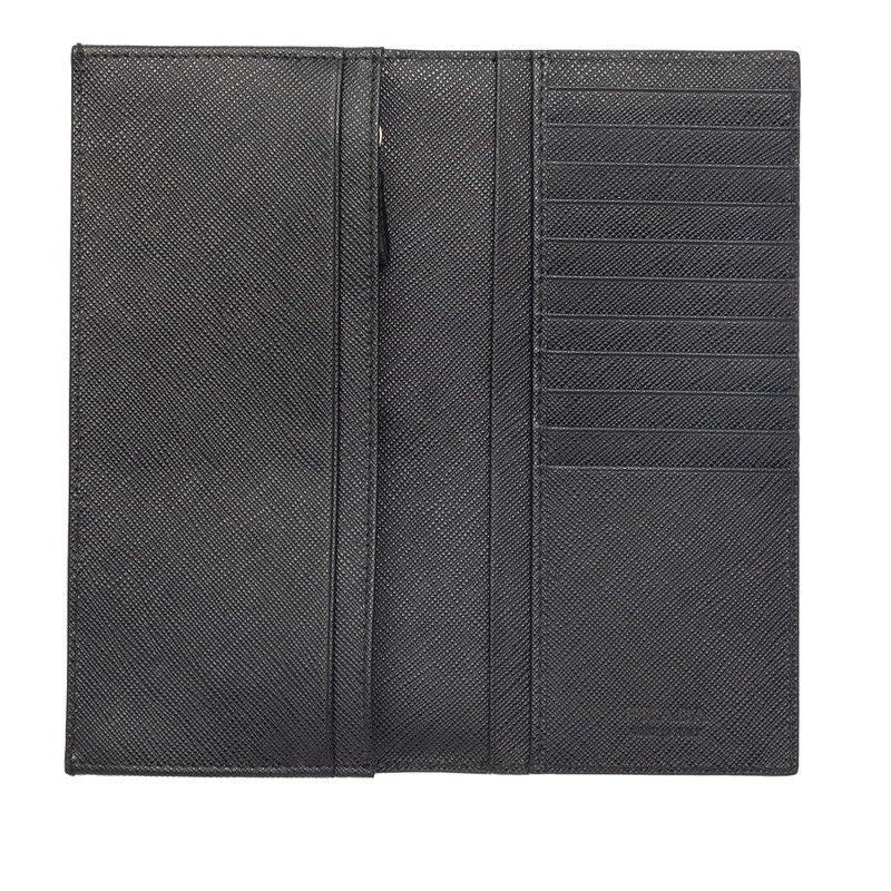 Prada Saffiano Bifold Wallet Black Leather — view 4