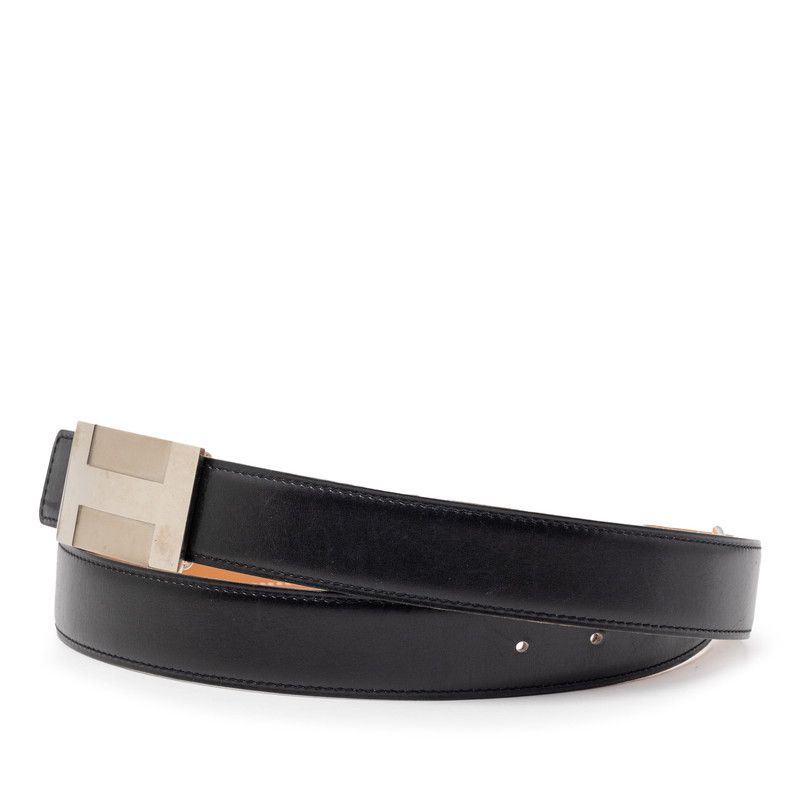 Hermes Plate Belt Black Leather — view 2