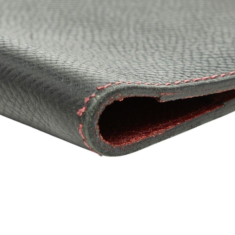Hermes Agenda Vision Notebook Cover Black Red Courchevel — view 4