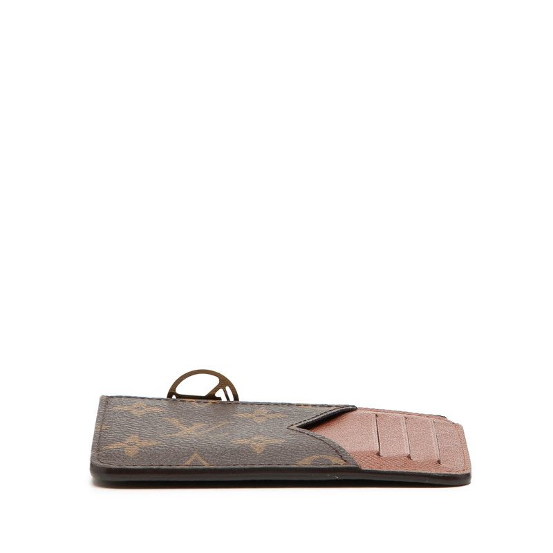 Louis Vuitton Card Case Holder Romy Coin Fragment Brown — view 3