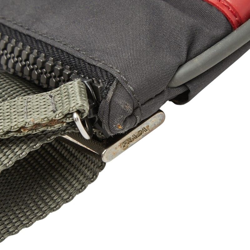 Prada Sports Crossbody Shoulder Bag Gray Nylon — view 7