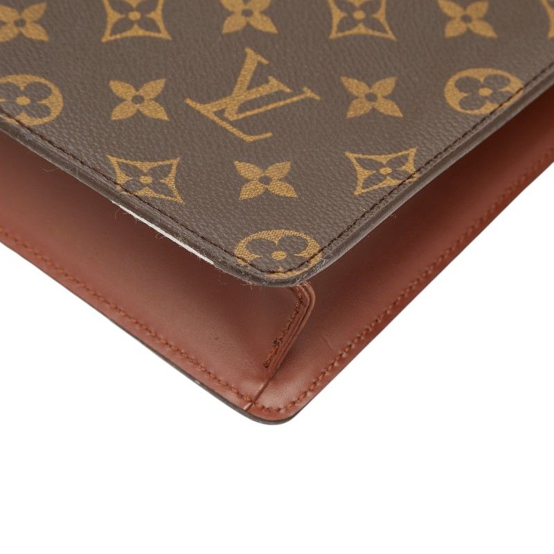 Louis Vuitton Monogram Pochette Homme Clutch Brown Leather — view 6