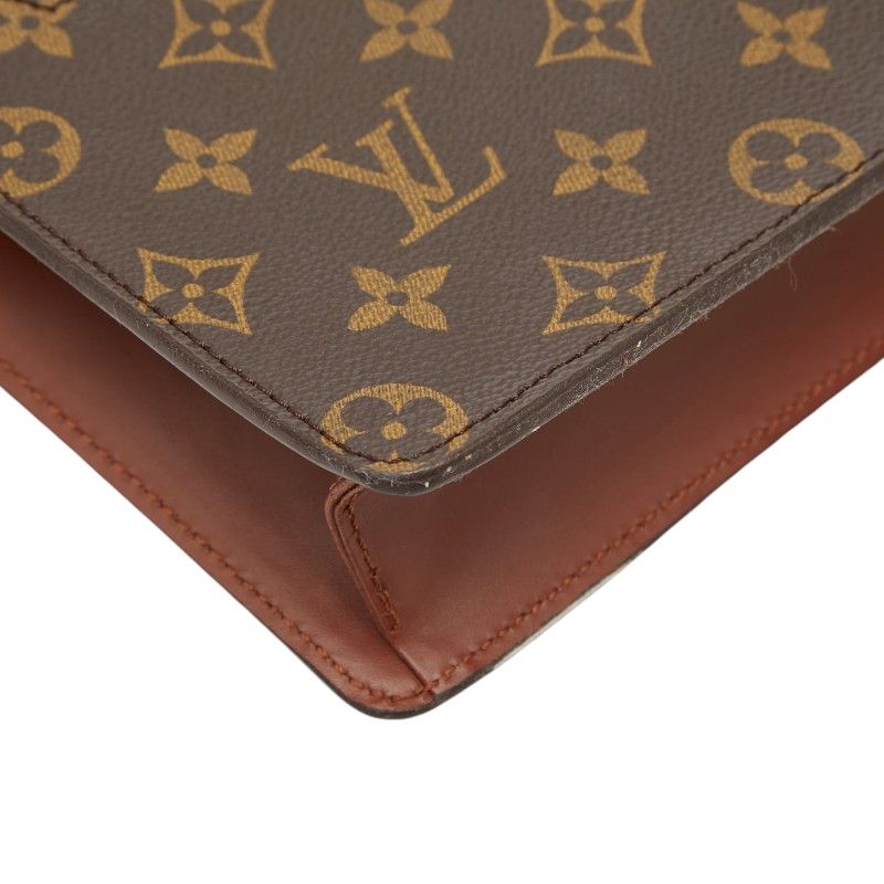 Louis Vuitton Monogram Pochette Homme Clutch Brown Leather — view 5