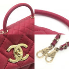 Chanel Handbag Coco Handle 29 Caviar Leather Red — view 7