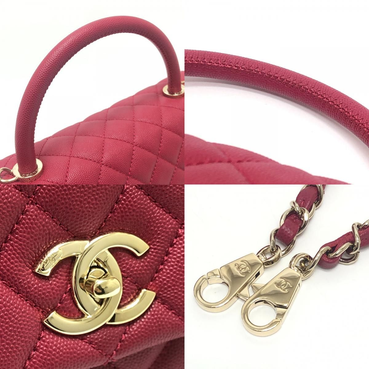 Chanel Handbag Coco Handle 29 Caviar Leather Red — view 7