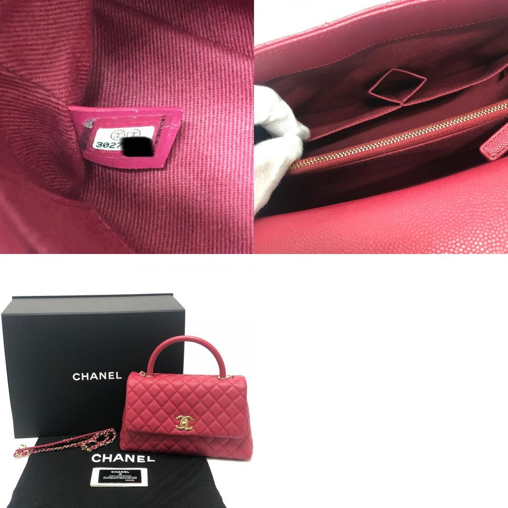 Chanel Handbag Coco Handle 29 Caviar Leather Red — view 9