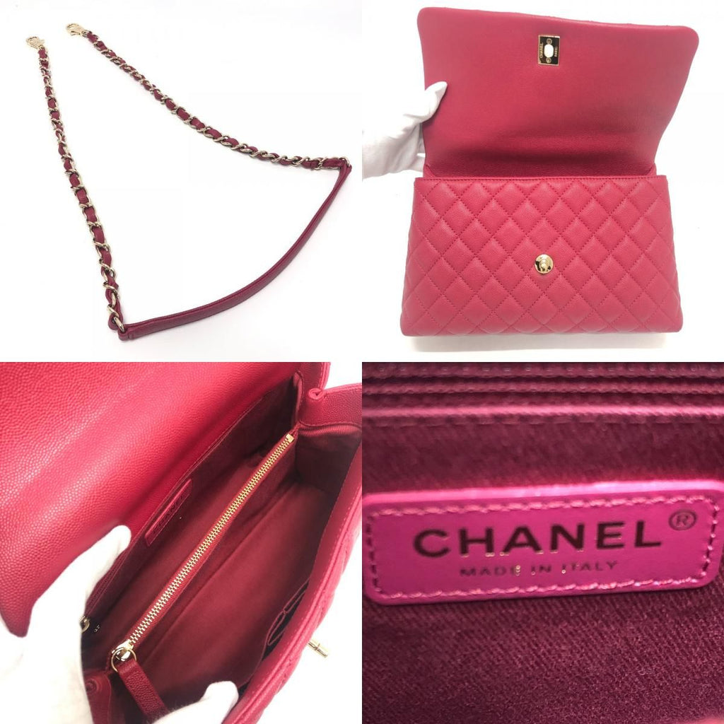 Chanel Handbag Coco Handle 29 Caviar Leather Red — view 8