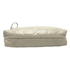 Chanel Shoulder Bag 22 Small CC Logo Calfskin Gray — view 4