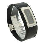 Gucci Black Dial SS Leather Quartz Watch — view 3