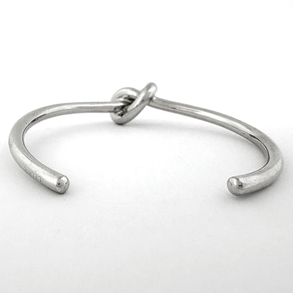 Celine Knot Extra Thin Bracelet Metal Silver — view 4