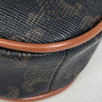 Celine Triomphe Shoulder Bag Triangle Black Brown — view 3