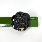 Chanel Camellia Belt CC Logo Patent Leather Green — view 2