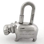 Hermes Cadena Hippopotamus Bag Charm Metal Silver — view 2
