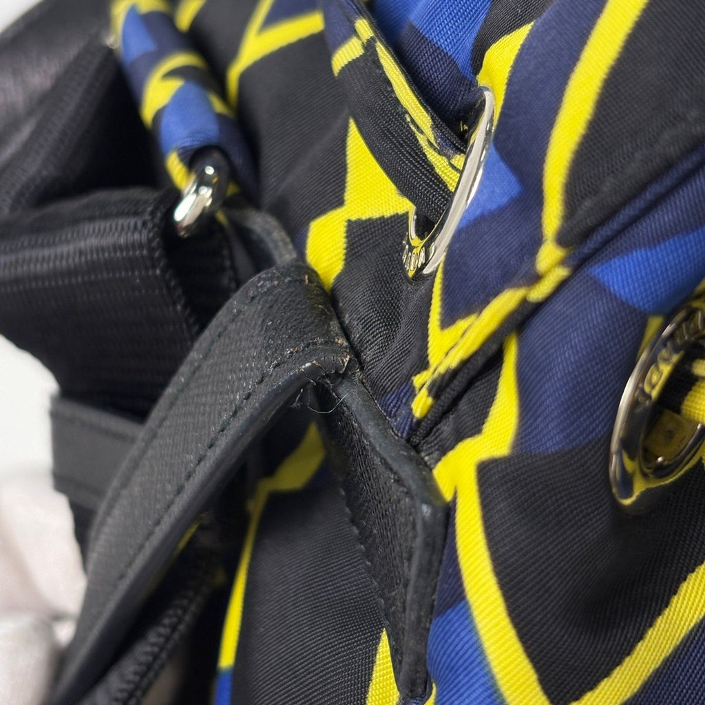 Prada Logo Pret Backpack Nylon Black Multicolor — view 7