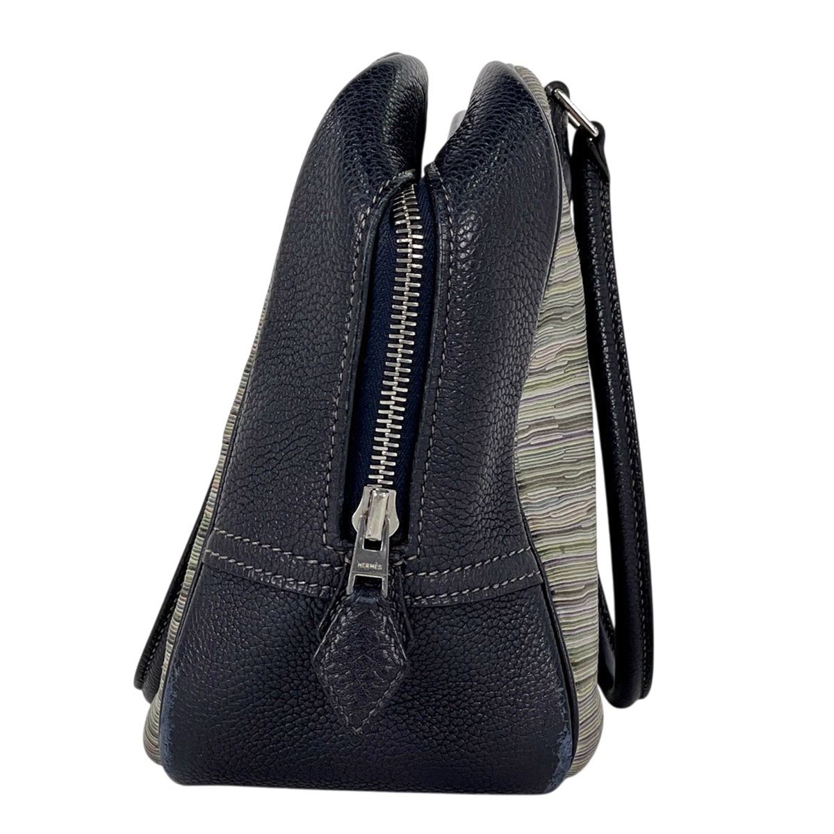 Hermes Plume 28 Handbag Vibrato Navy — view 4