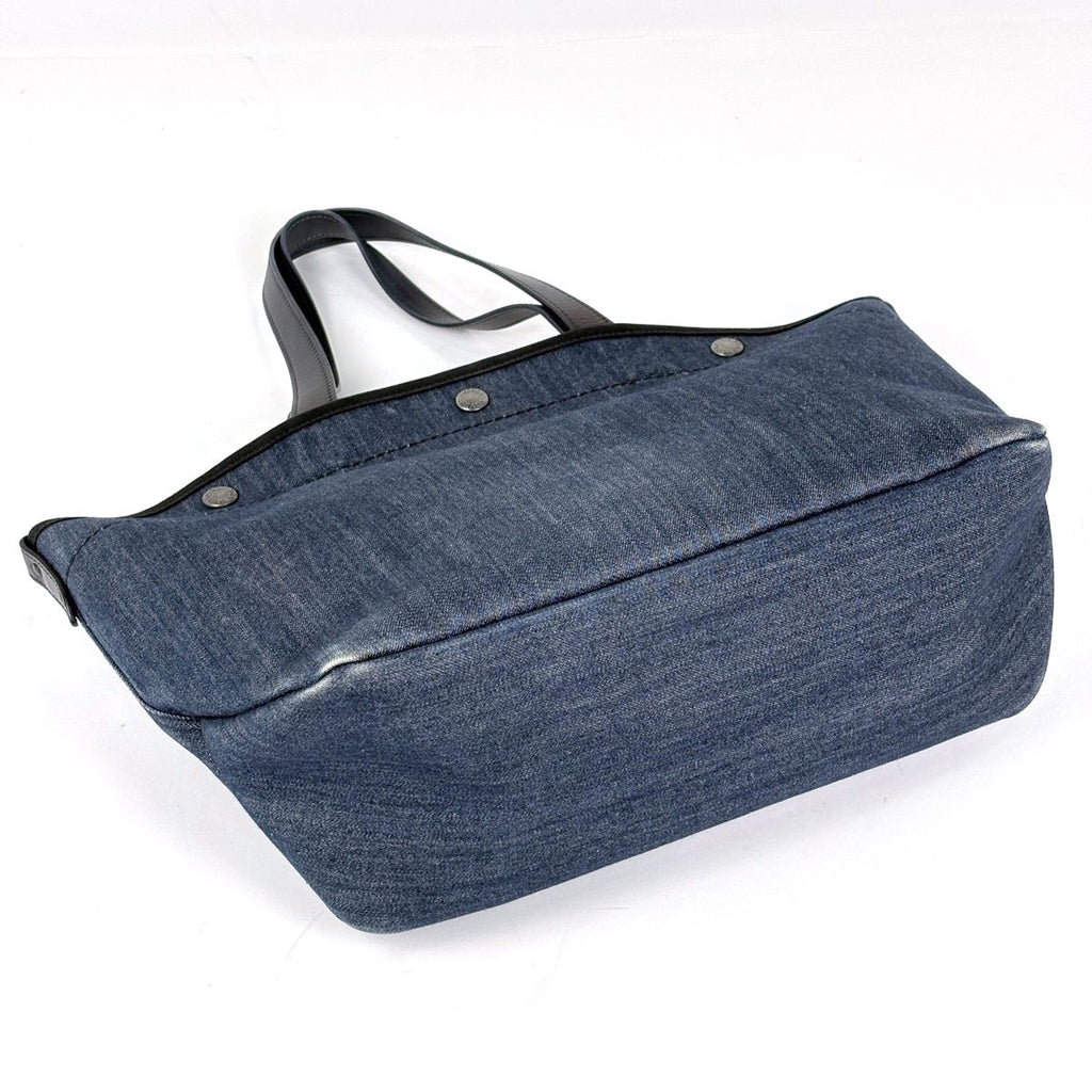 Prada Logo Tote Denim Navy — view 2