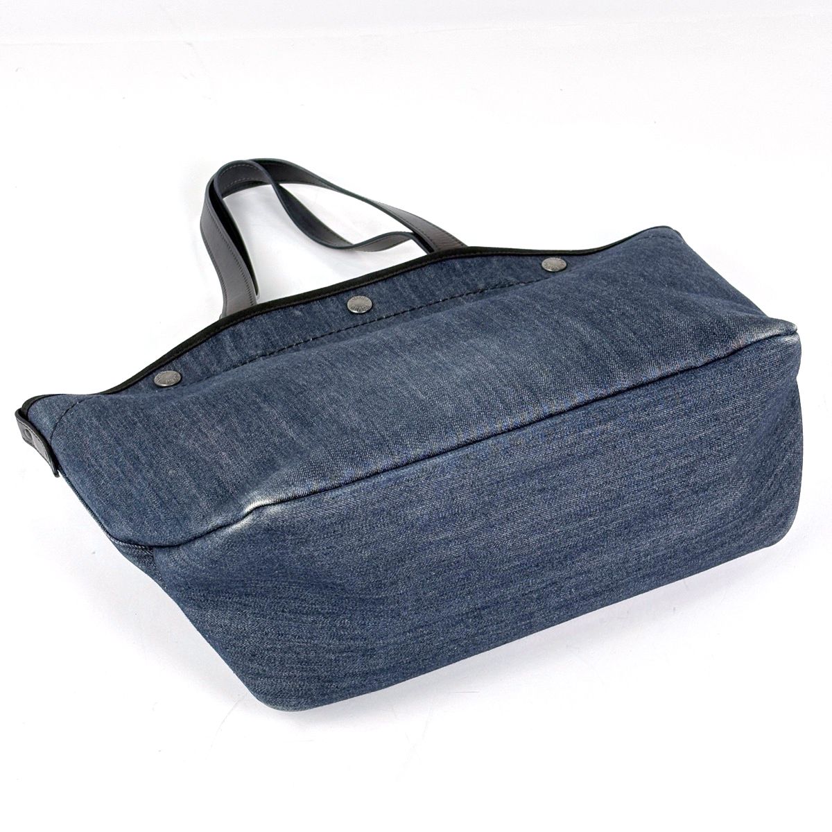 Prada Logo Tote Denim Navy — view 2