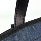 Prada Logo Tote Denim Navy — view 4