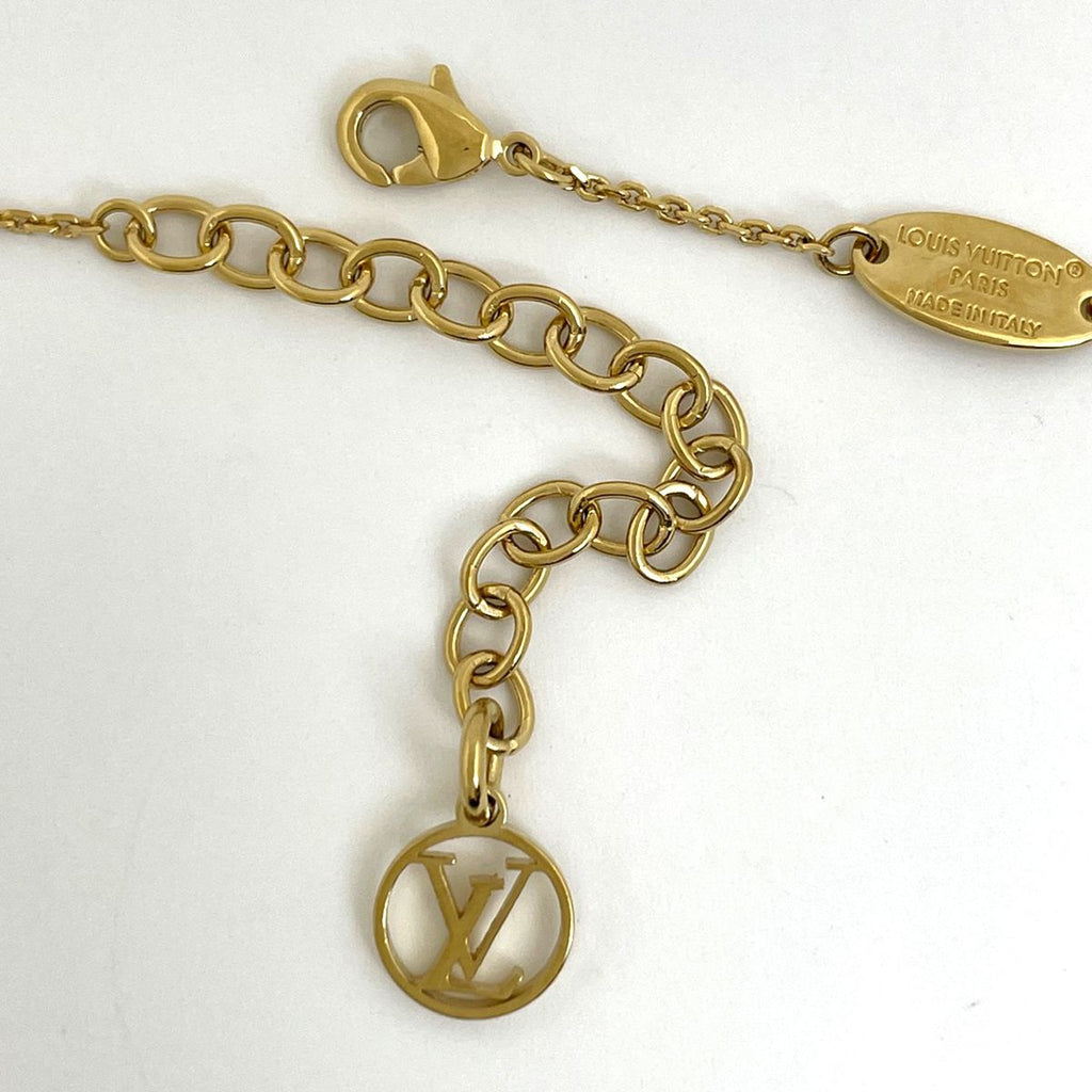 Louis Vuitton Necklace LV Flower Glam Gold Plated — view 3