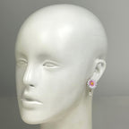 Dior Logo Earrings Gold Plated White Pink — view 5