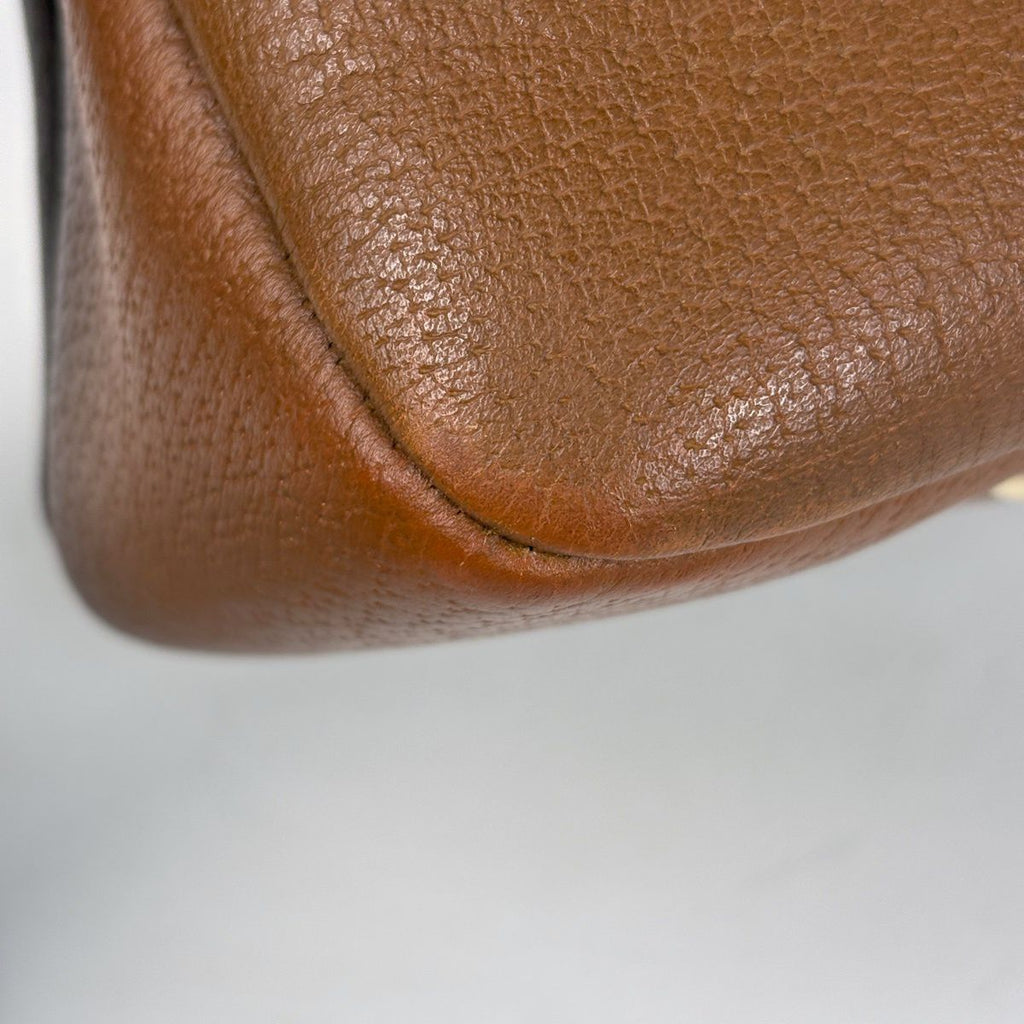 Gucci Logo Handbag Leather Brown — view 3