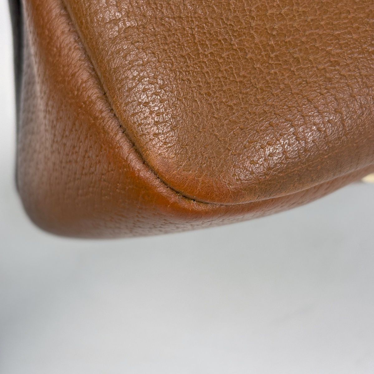 Gucci Logo Handbag Leather Brown — view 3