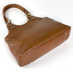 Gucci Logo Handbag Leather Brown — view 2