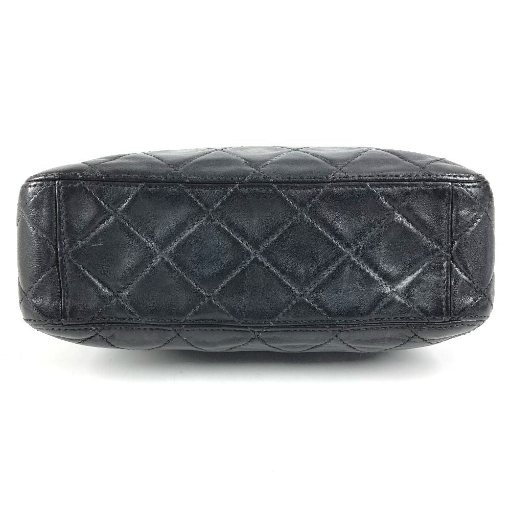 Chanel Handbag Logo Quilted Leather Black — view 5