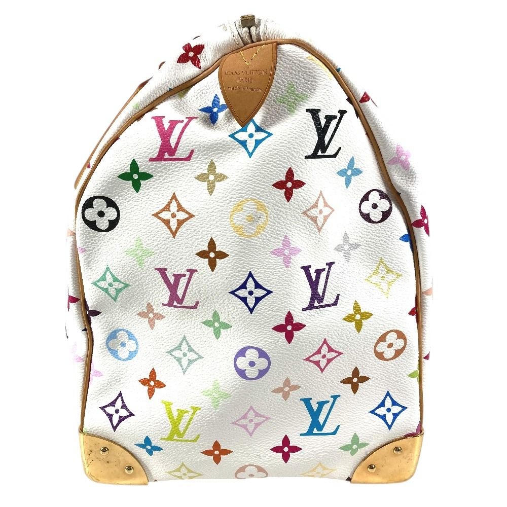 Louis Vuitton Boston Bag Keepall 45 Monogram Multicolor Canvas Blanc White — view 4