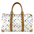 Louis Vuitton Boston Bag Keepall 45 Monogram Multicolor Canvas Blanc White — view 2