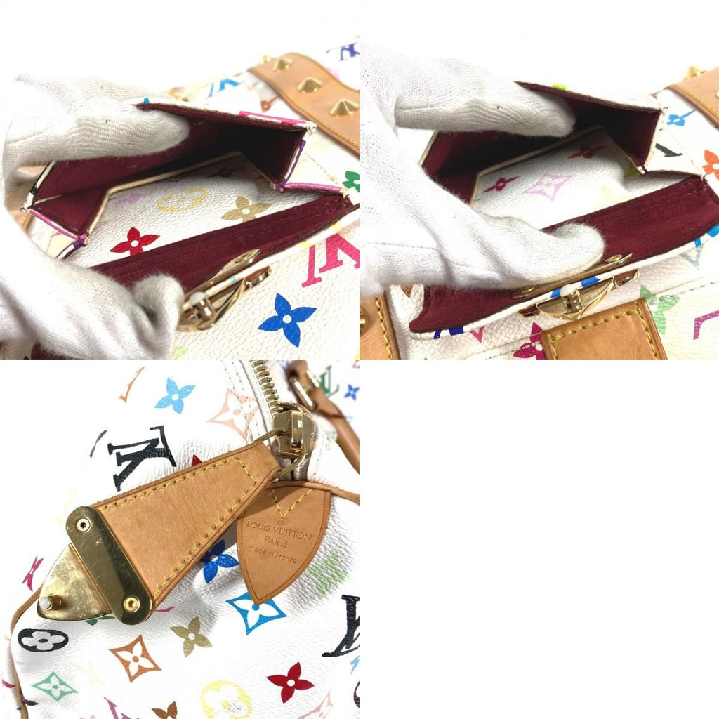 Louis Vuitton Boston Bag Keepall 45 Monogram Multicolor Canvas Blanc White — view 9
