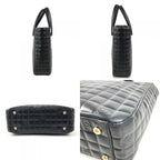 Chanel Handbag Logo CC Choco Bar Leather Black — view 8