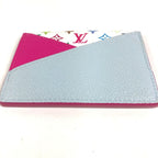 Louis Vuitton Card Case Holder Criss Cross Monogram Multicolor Canvas Pin White — view 3