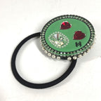 Chanel Hair Tie Heart CC Logo Plastic Black — view 3