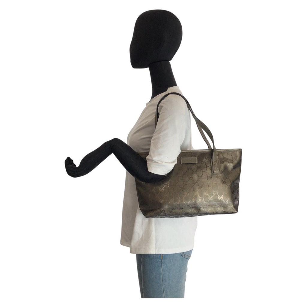 Gucci GG Supreme Brown Blanc Tote Shoulder Bag — view 8