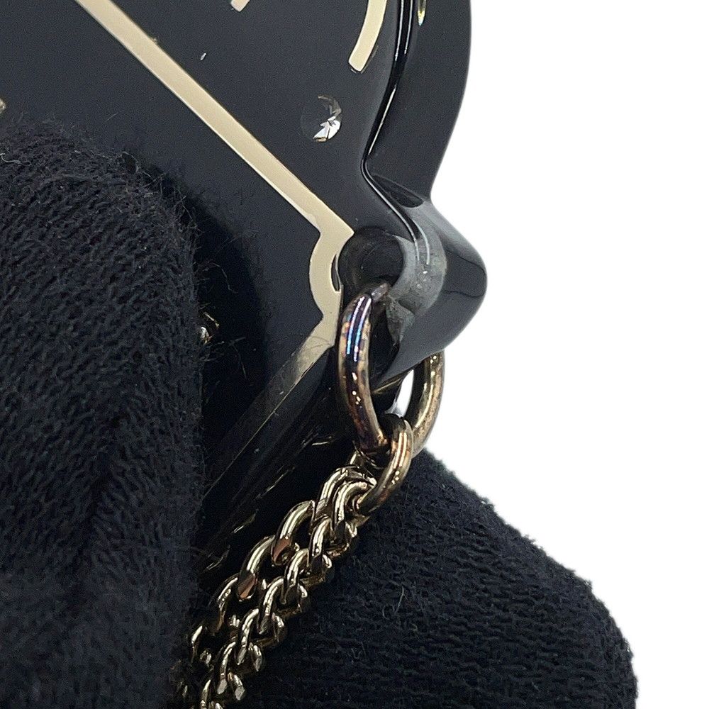 Chanel Brooch CC Logo Chain Rhinestone Faux Pearl — view 8