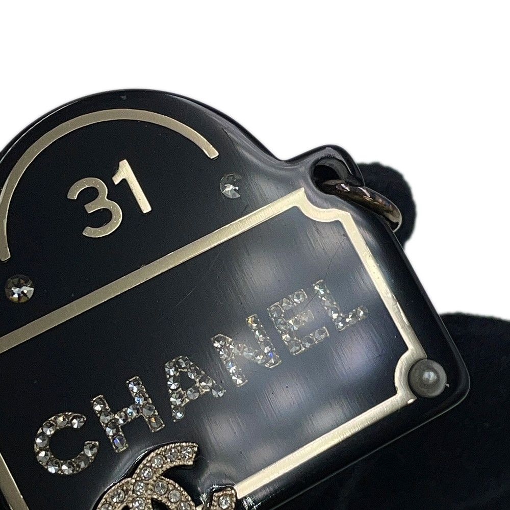 Chanel Brooch CC Logo Chain Rhinestone Faux Pearl — view 7