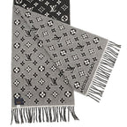 Louis Vuitton Scarf Echarpe LV Toujour Silk Cashmere Shawl Monogram Black — view 2