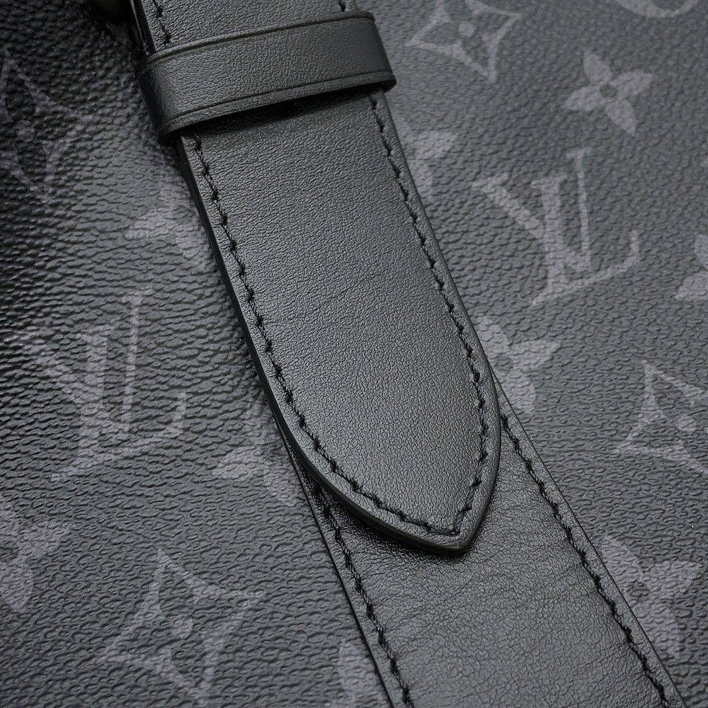 Louis Vuitton Tote Monogram Eclipse Saumur 2-Way Shoulder Bag Black — view 9