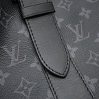 Louis Vuitton Tote Monogram Eclipse Saumur 2-Way Shoulder Bag Black — view 9