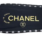 Chanel Sandals CC Logo Camellia Dot Lambskin 38c Shoes Mule Black White — view 7