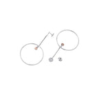 Hermes Earrings Exlibris Hoop Silver 18k Pink Gold — view 3