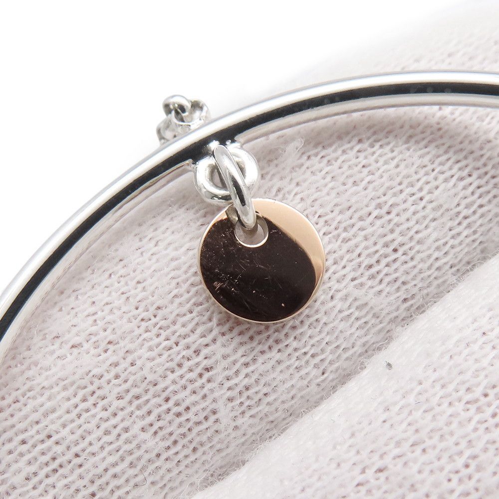 Hermes Earrings Exlibris Hoop Silver 18k Pink Gold — view 6