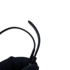 Prada Drawstring Rhinestone Studded Beads Nylon 2-Way Shoulder Bag Black — view 9