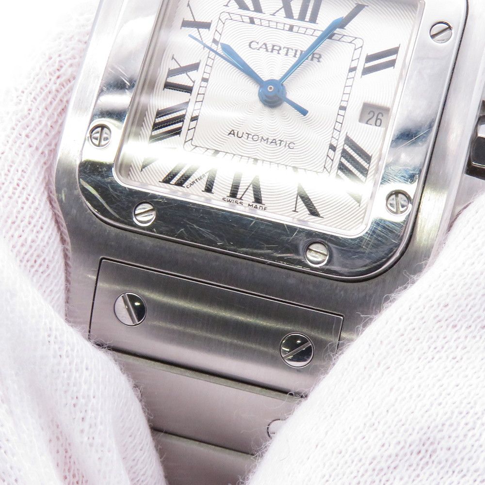 Cartier Santos Galbe LM Watch Silver Dial — view 6