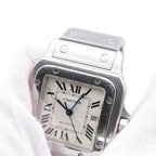 Cartier Santos Galbe LM Watch Silver Dial — view 4